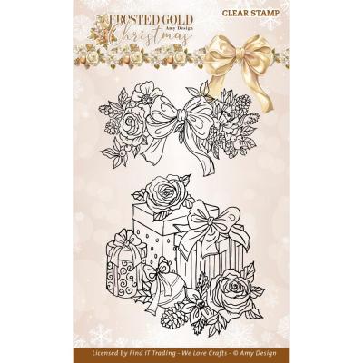 Find It Trading Frosted Gold Christmas Stempel - Presents